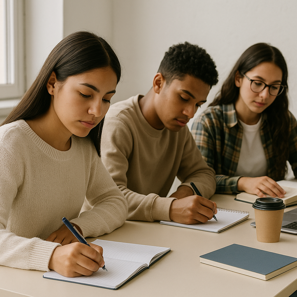 Estudiantes aprendiendo juntos